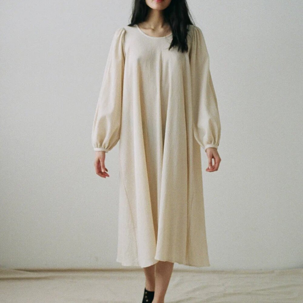 Ovate Klara Cotton Dress - Ivory